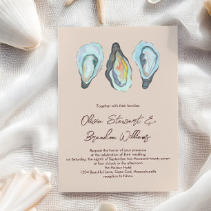 Oyster Roast Coastal Seaside Watercolor Wedding  Invitation