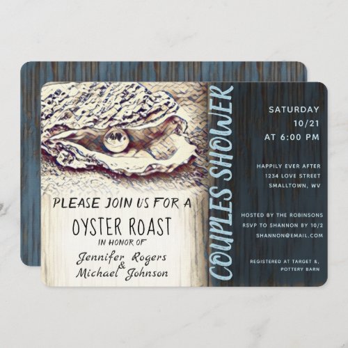 Oyster Roast Couples Shower Invitation