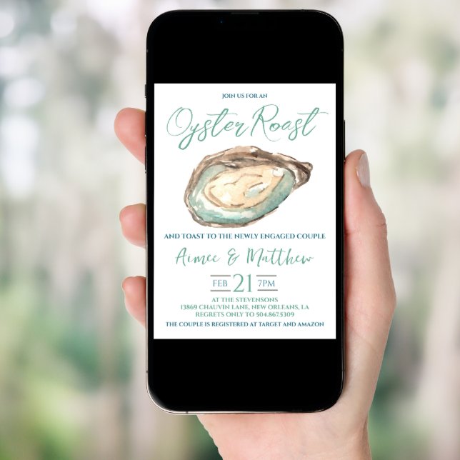 Oyster Roast Engagement Invitation (Front Digital)
