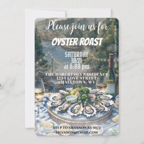 Oyster Roast  Invitation
