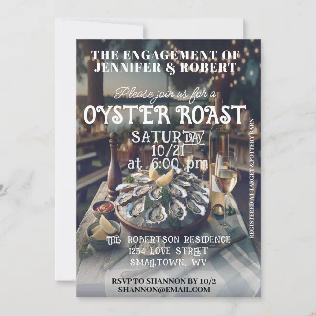 Oyster Roast Invitation | Zazzle