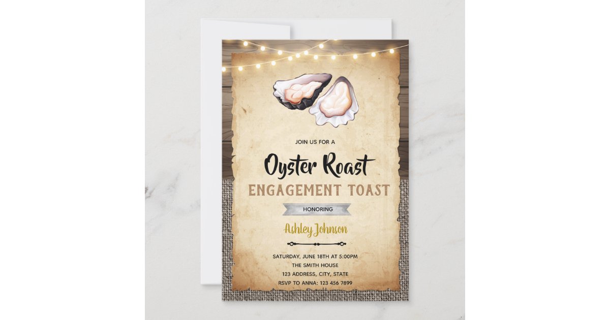 Oyster roast party invitation | Zazzle