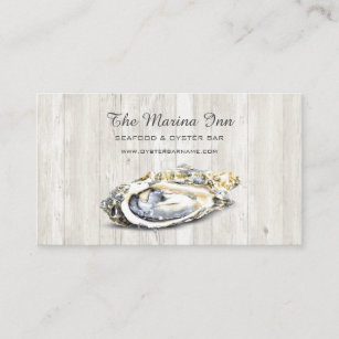 Oyster Roast Seafood Nautical Food Service Busines Business Card