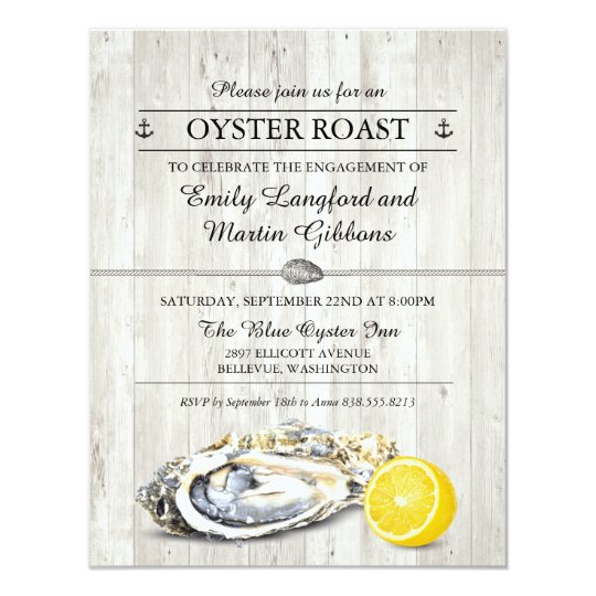 Oyster Roast Seafood Nautical Party Invitation | Zazzle.com