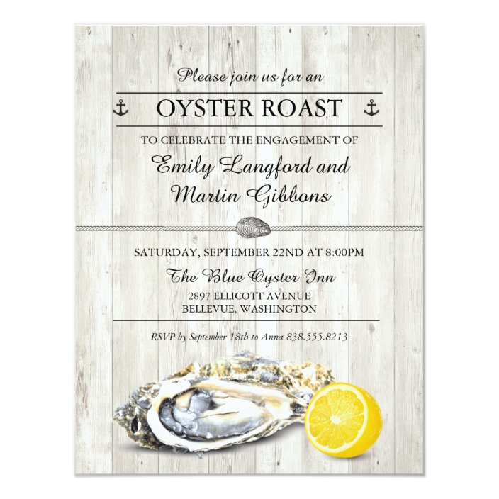 Oyster Roast Seafood Nautical Party Invitation | Zazzle.com