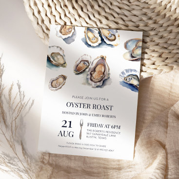 Oyster Roast Summer Seafood Bake Cookout Invitation