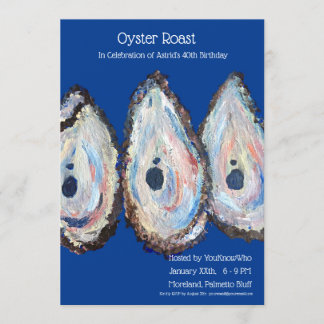Oyster Roast Themed Birthday Party Invitation