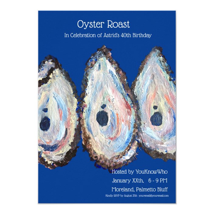 Oyster Roast Themed Birthday Party Invitation | Zazzle.com