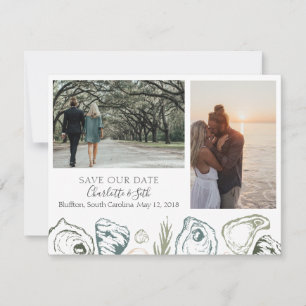 Oyster Save the Dates with Photographs Date