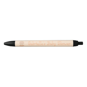 Oyster shell and Pearl Gender Neutral Baby Shower Pen