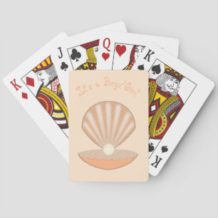 Oyster shell and Pearl Gender Neutral Custom Poker Cards