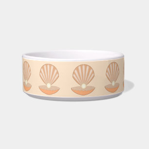 Oyster shell and Pearl Gender Neutral Patterned Bowl