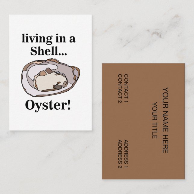 Oyster Shell Funny Business Card (Front/Back)