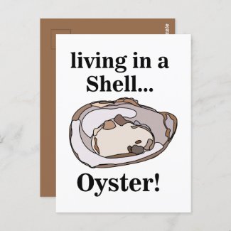 Oyster Shell Funny Postcard