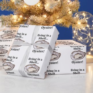 Oyster Shell Funny Summer Birthday Wrapping Paper