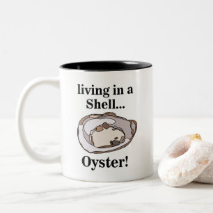 Oyster Shell Funny Two-Tone Coffee Mug