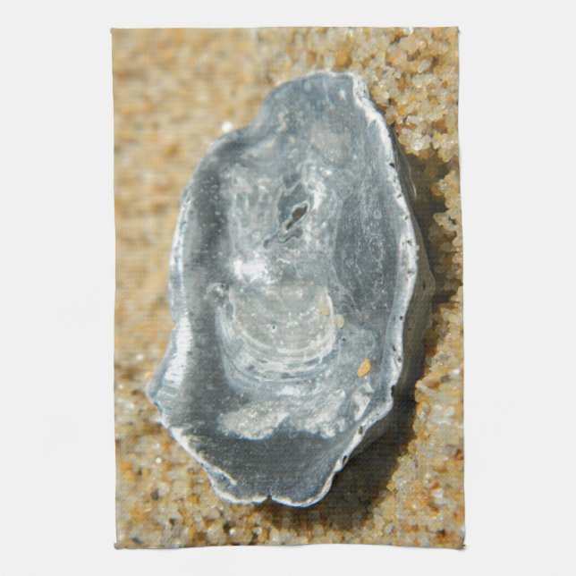 Oyster Shell in The Sand Kitchen Towel (Vertical)