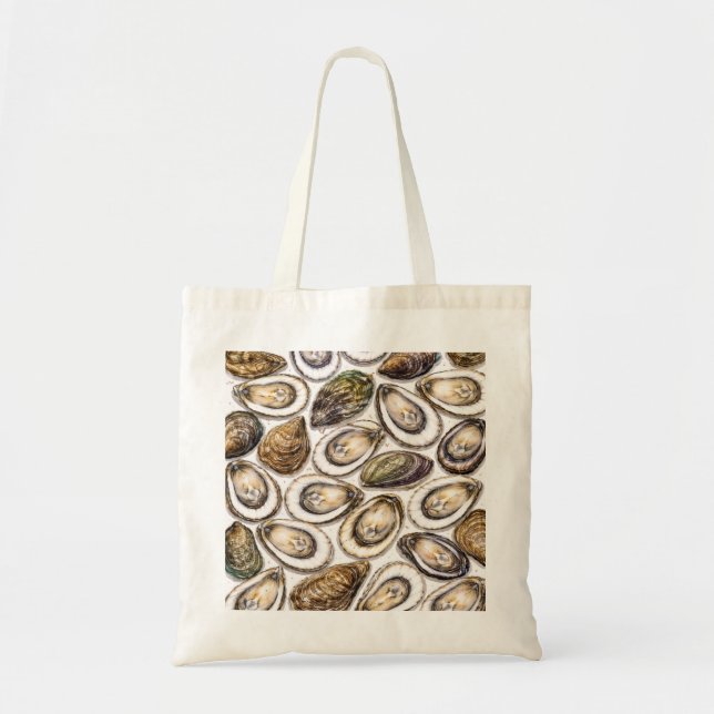 Oyster Shell Pattern Tote Bag (Front)