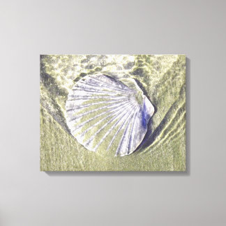 Oyster Shell Underwater Canvas Print