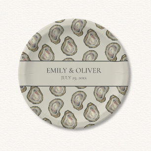 Oyster Shells Wedding Paper Plates