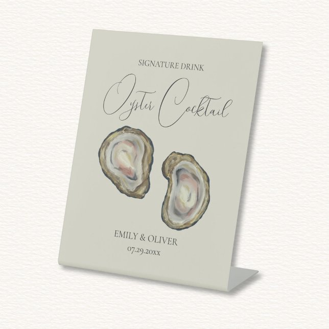 Oyster Shells Wedding  Pedestal Sign (Creator Uploaded)