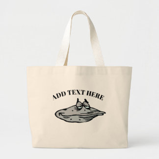 Oyster Smiling  Large Tote Bag