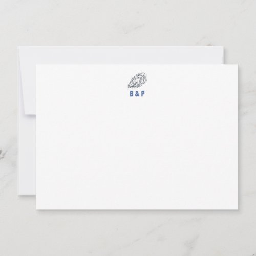 Oyster Thank You  Note Card