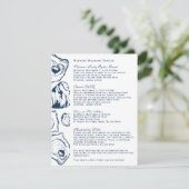 Oyster Wedding Details Invitation (Standing Front)