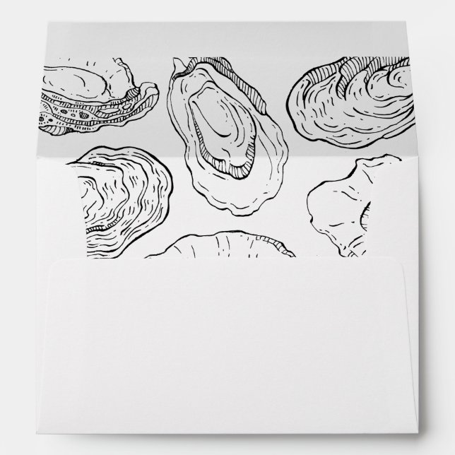 Oyster Wedding Invitation Envelopes (Back (Bottom))