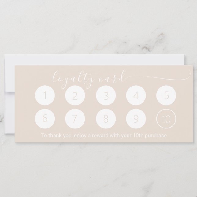 OYSTER WHITE LOYALTY CARD 10 WITH BUSINESS LOGO (Front)