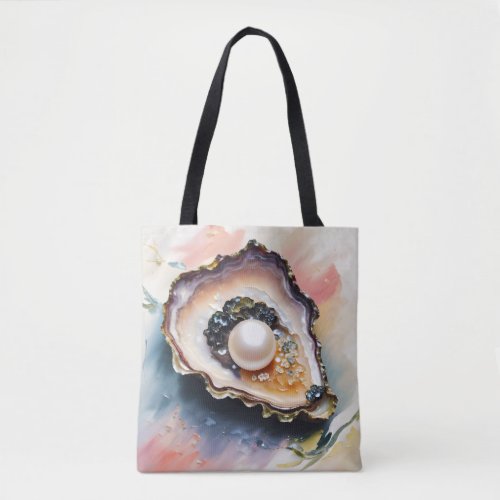 Oyster With Pearl Shellfish Art Tote Bag