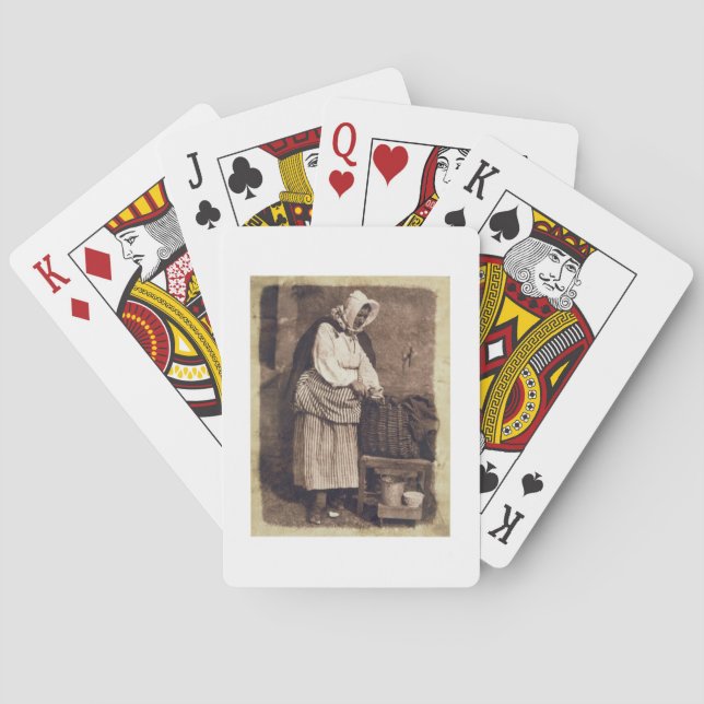 Oyster Woman, 1843-47 (salt paper print from calot Poker Cards (Back)
