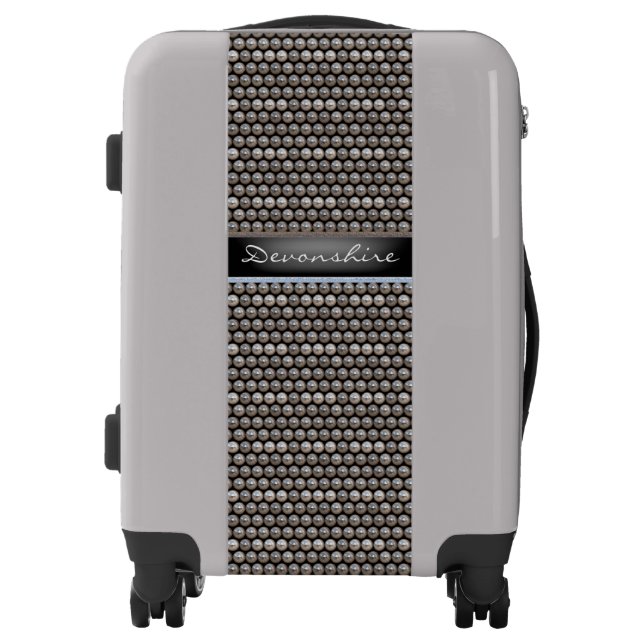 Oystercer Modern Pattern Elegant Monogram Luggage (Front)