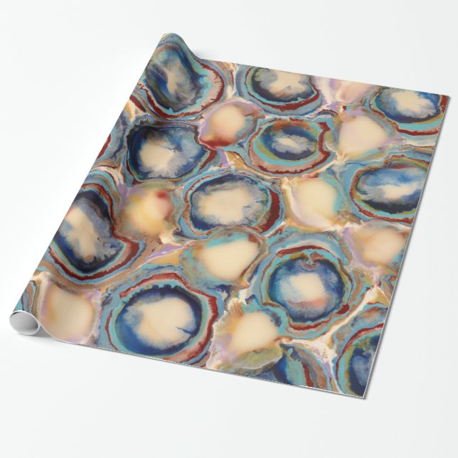 Oysters and Agates Wrapping Paper (Unrolled)