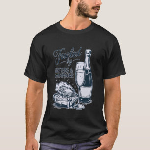 Oysters and Champagne Celebration Foodie Gastronom T-Shirt