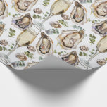 Oysters and champagne wrapping paper