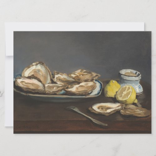 Oysters by Edouard Manet Card