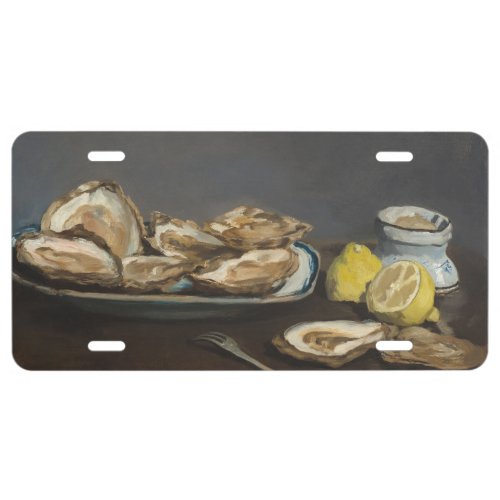 Oysters by douard Manet License Plate