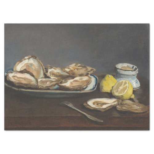 Oysters by Edouard Manet Tissue Paper