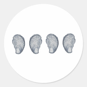 Oysters Logo Classic Round Sticker
