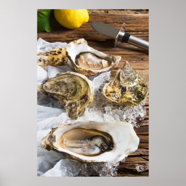 Oysters On Ice Poster (Front)