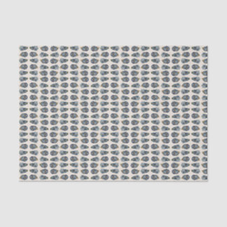 Oysters on the half shell tissue paper