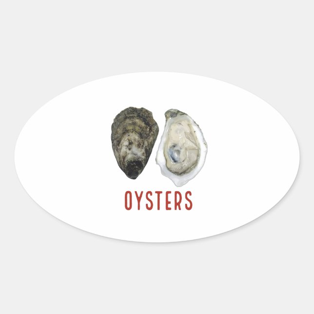 OYSTERS OVAL STICKER (Front)