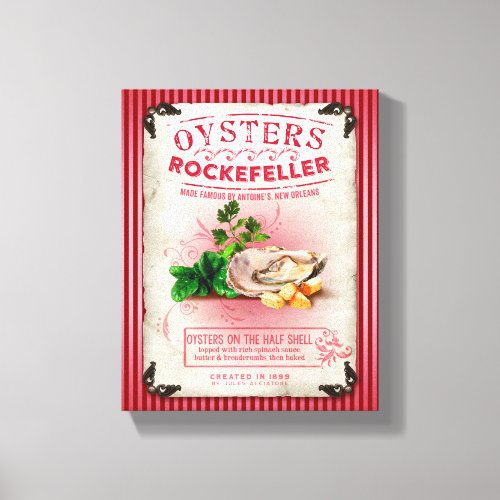 Oysters Rockefeller on the Half Shell Canvas Print