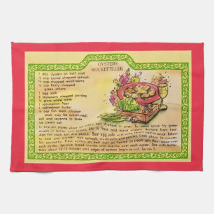 Oysters Rockefeller Recipe Kitchen Towel