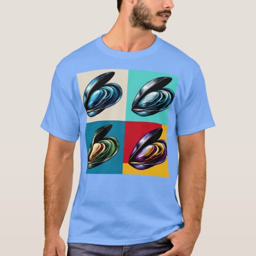 Oysters Sponge Art Cool Underwater T_Shirt