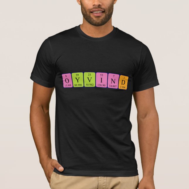 Øyvind periodic table name shirt (Front)