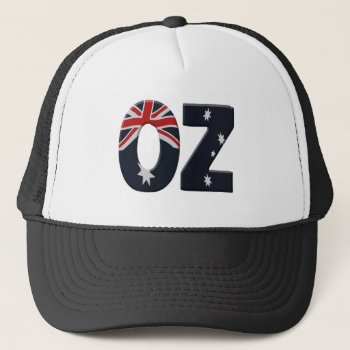 Oz   Australia Flag Trucker Hat by Funkyworm at Zazzle