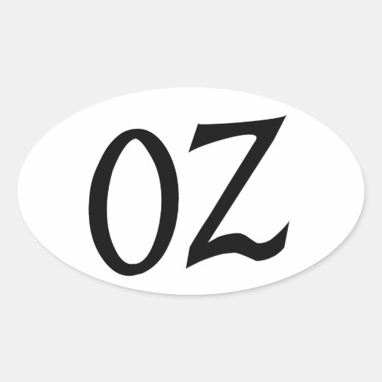 Oz Black Sticker