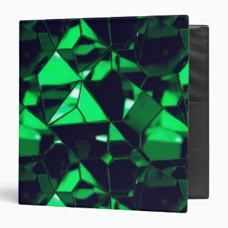 Oz Emerald Mirror Shards 3 Ring Binder